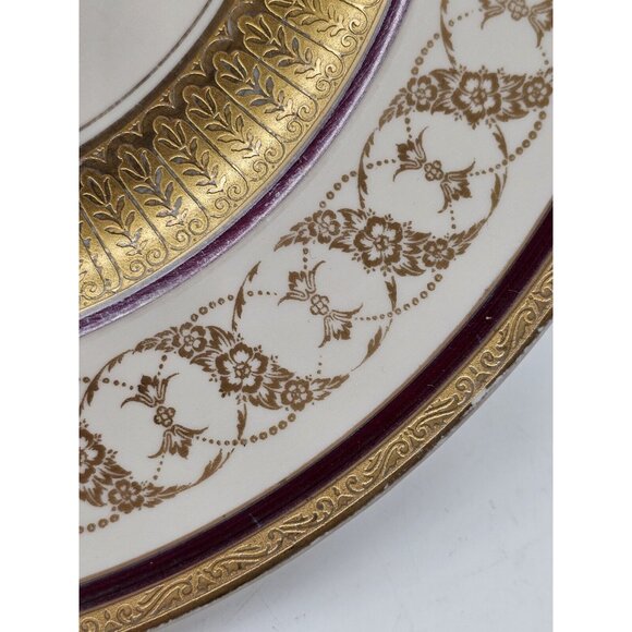 Arabia Of Finland Gold Encrusted Opulent Dinner Dish Vintage 1923-1949 Art Deco - Picture 8 of 10